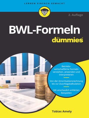 cover image of BWL-Formeln f&uuml;r Dummies